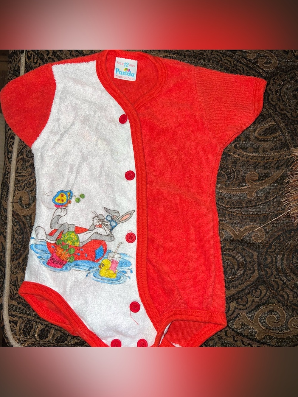 RARE VINTAGE BUGS BUNNY BABY ONSIE 12 MONTH